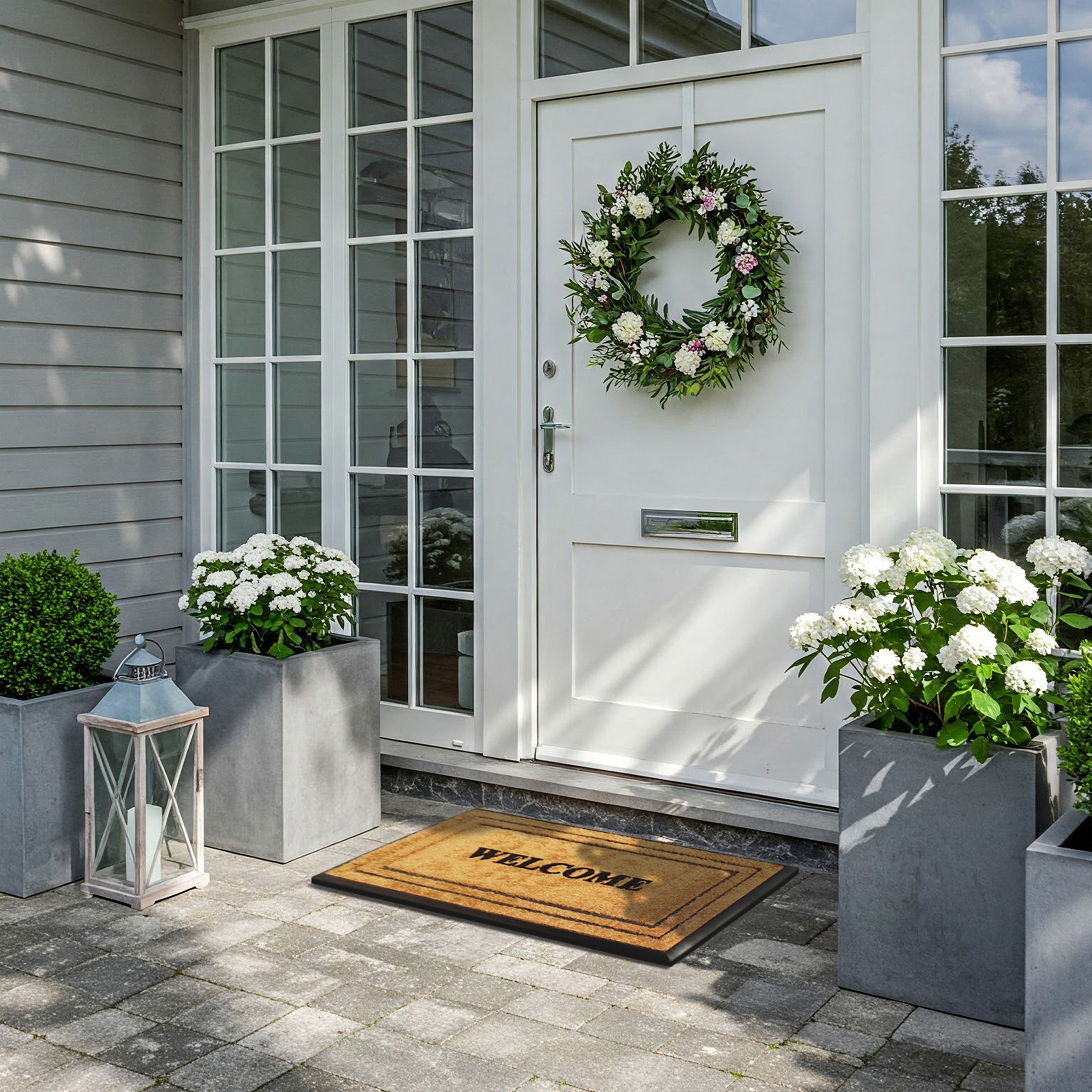 natural coir doormat welcome front door mat