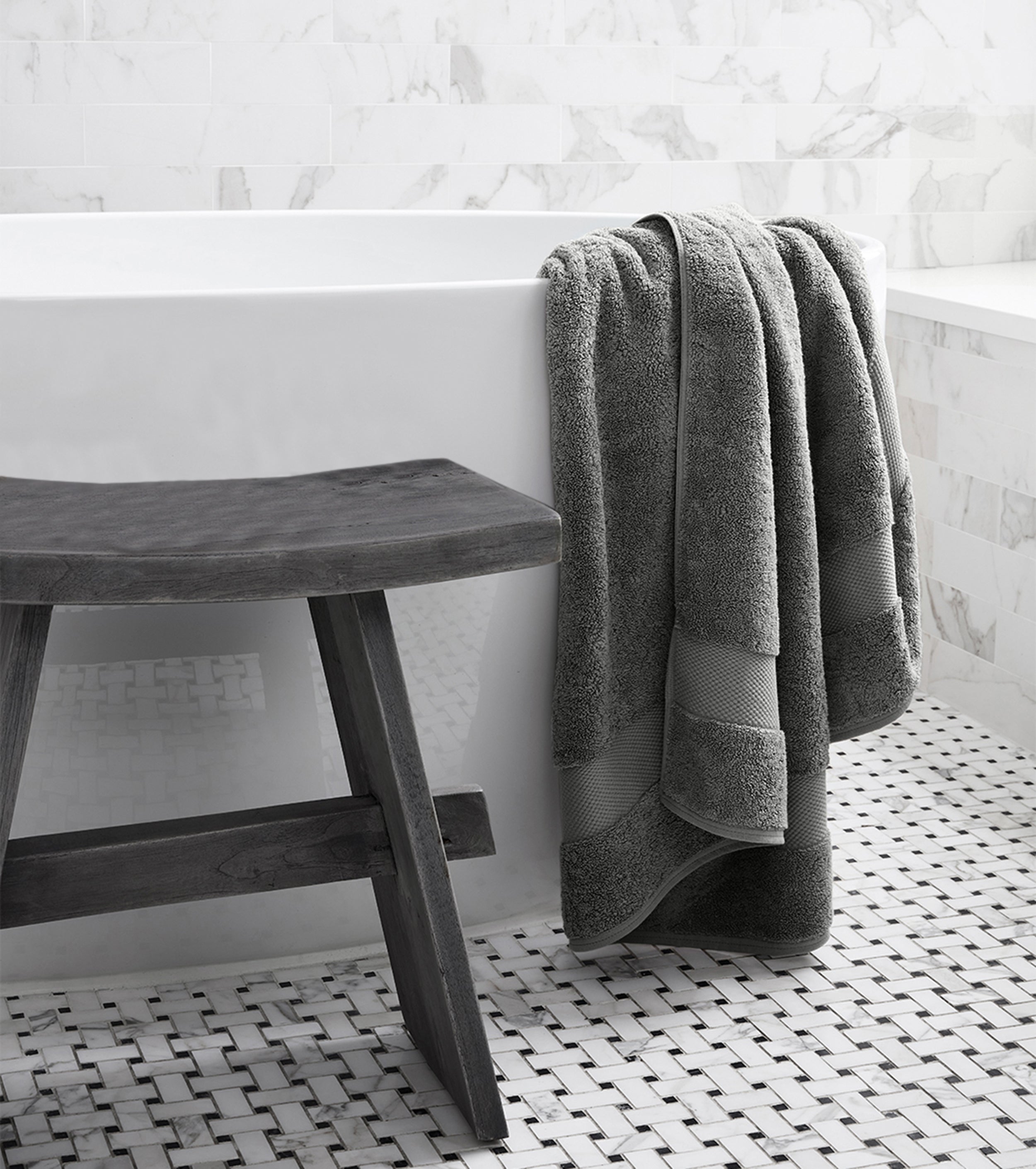 Delara GOTS Certified Organic Cotton Towel Set 6-Piece, Ultra-Plush Spa Towels - 2 Bath, 2 Hand, 2 Washcloths