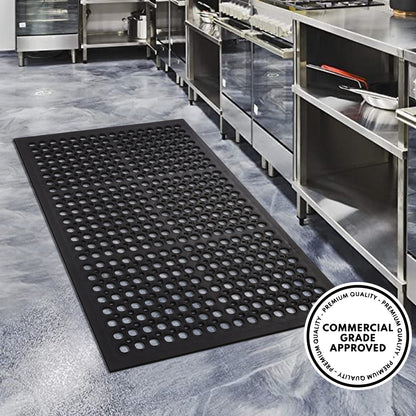 A1HC New All Purpose Anti Fatigue Versatile Commercial Rubber Floor Mat with Drain Holes