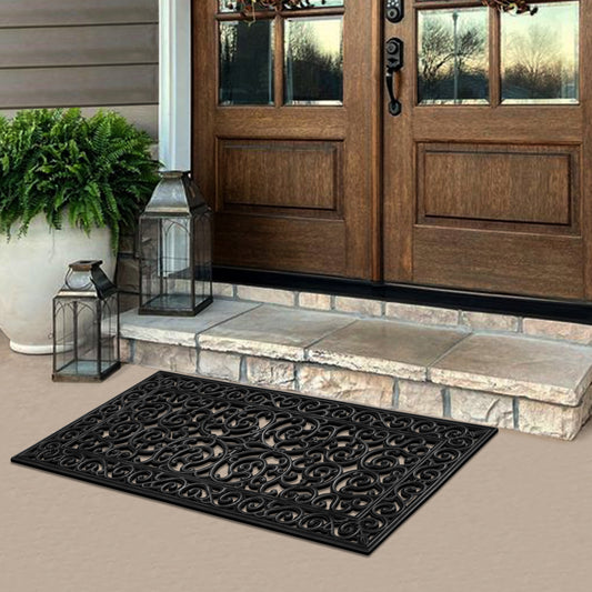 Durable-rubber-filigree-design-for-all-weather-drainage