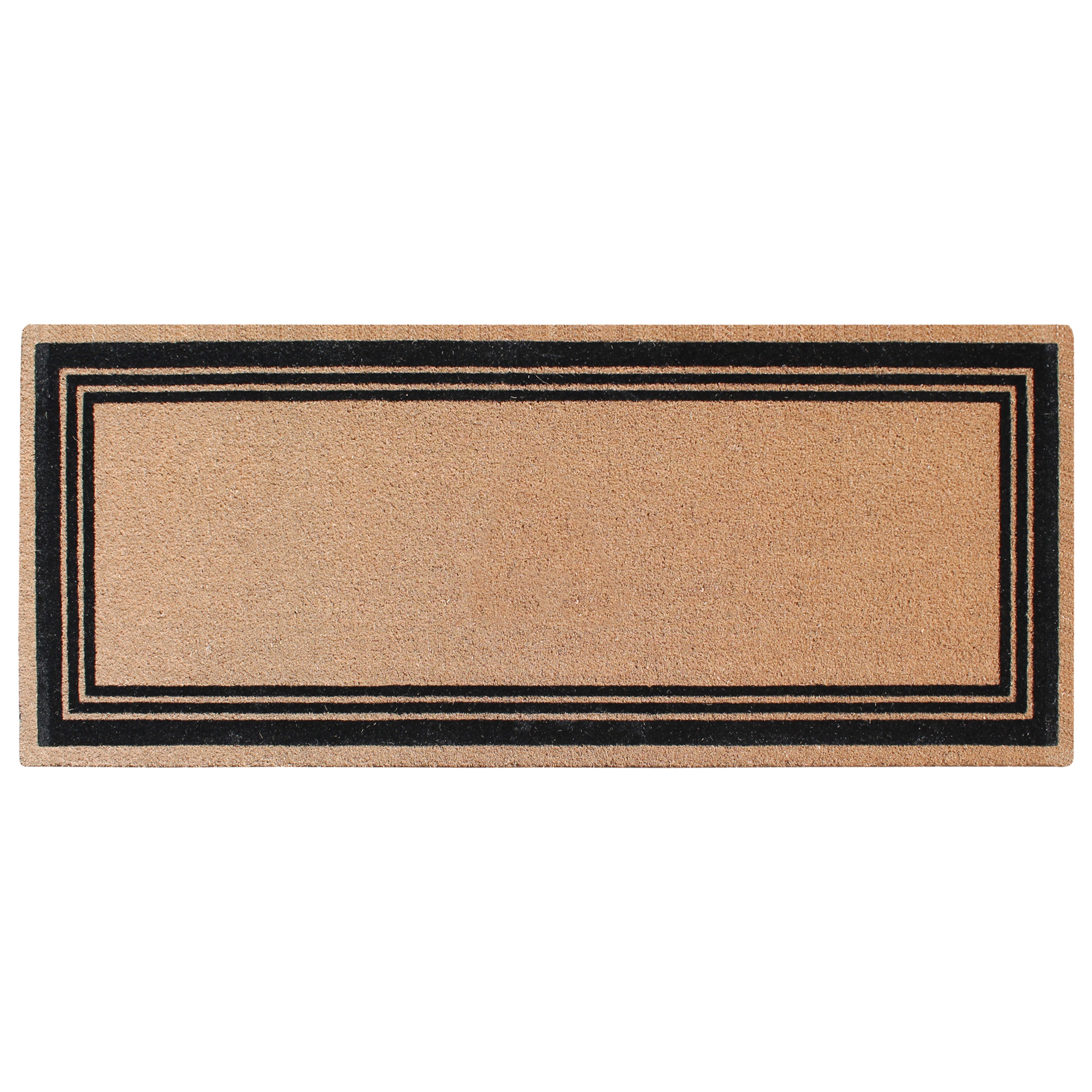 A1HC Classic Design Coir Doormat – Outdoor Coco Coir Front Door Mat with Non-Slip PVC Backing for Entryway, Porch & Patio