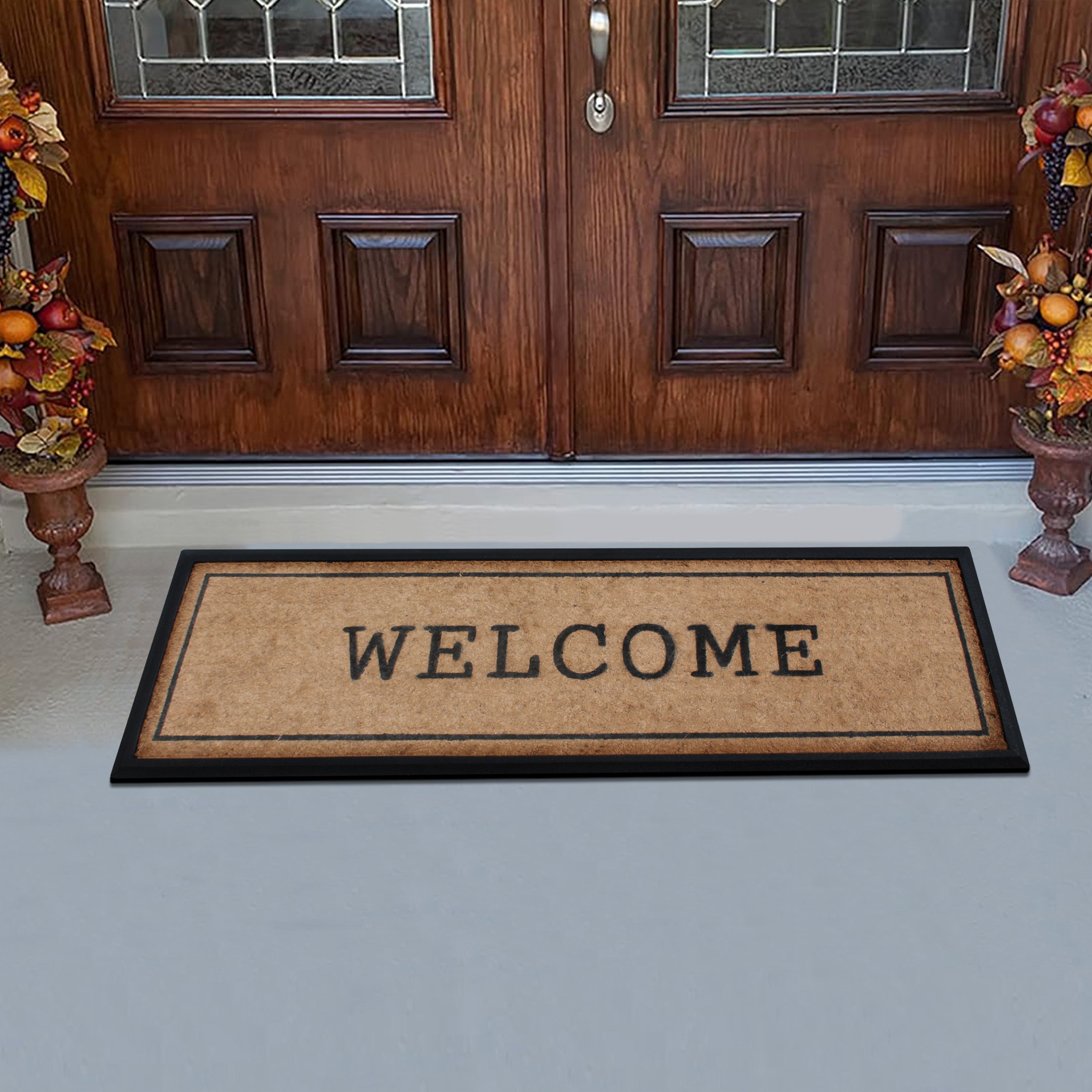 outdoor entry mat coir welcome design