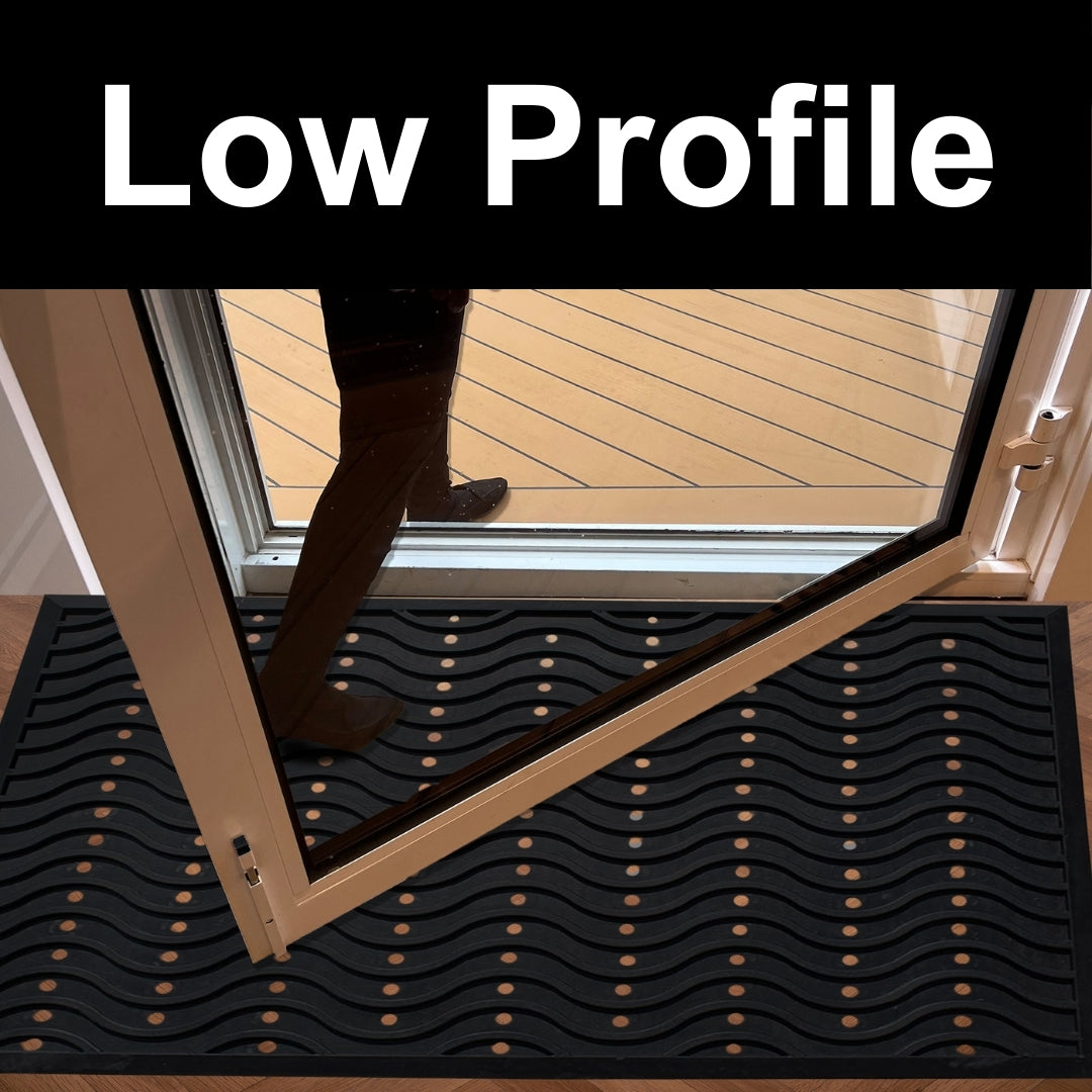 A1HC Natural Rubber Premium Wavy Scrapper Floor Mat for Heavy Traffic Commercial and Residential Use