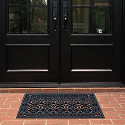Durable-rubber-filigree-design-for-all-weather-drainage