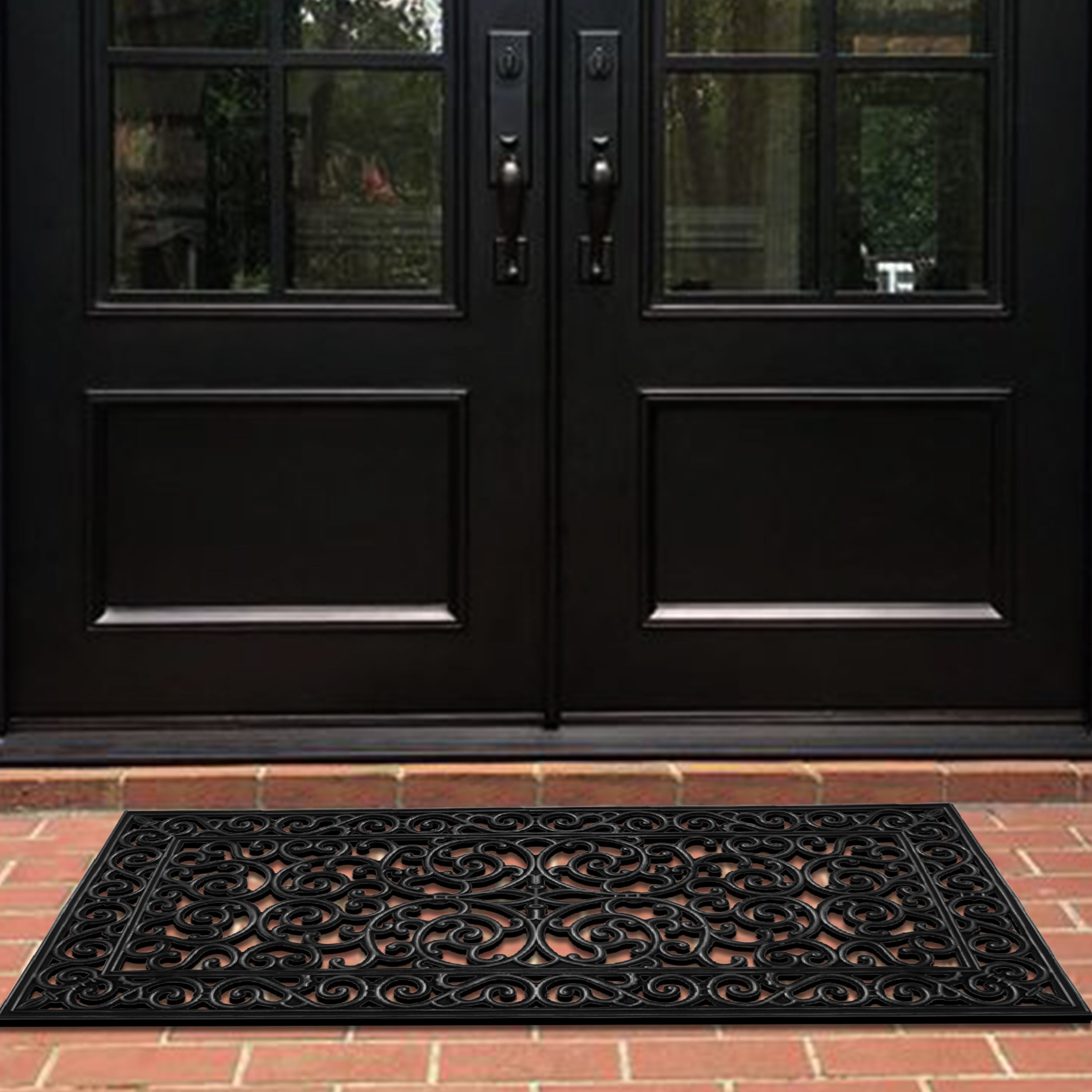 Durable-rubber-filigree-design-for-all-weather-drainage