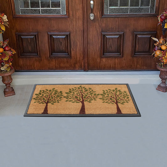 Outdoor entry mat tree pattern 30x18 inch front door mat
