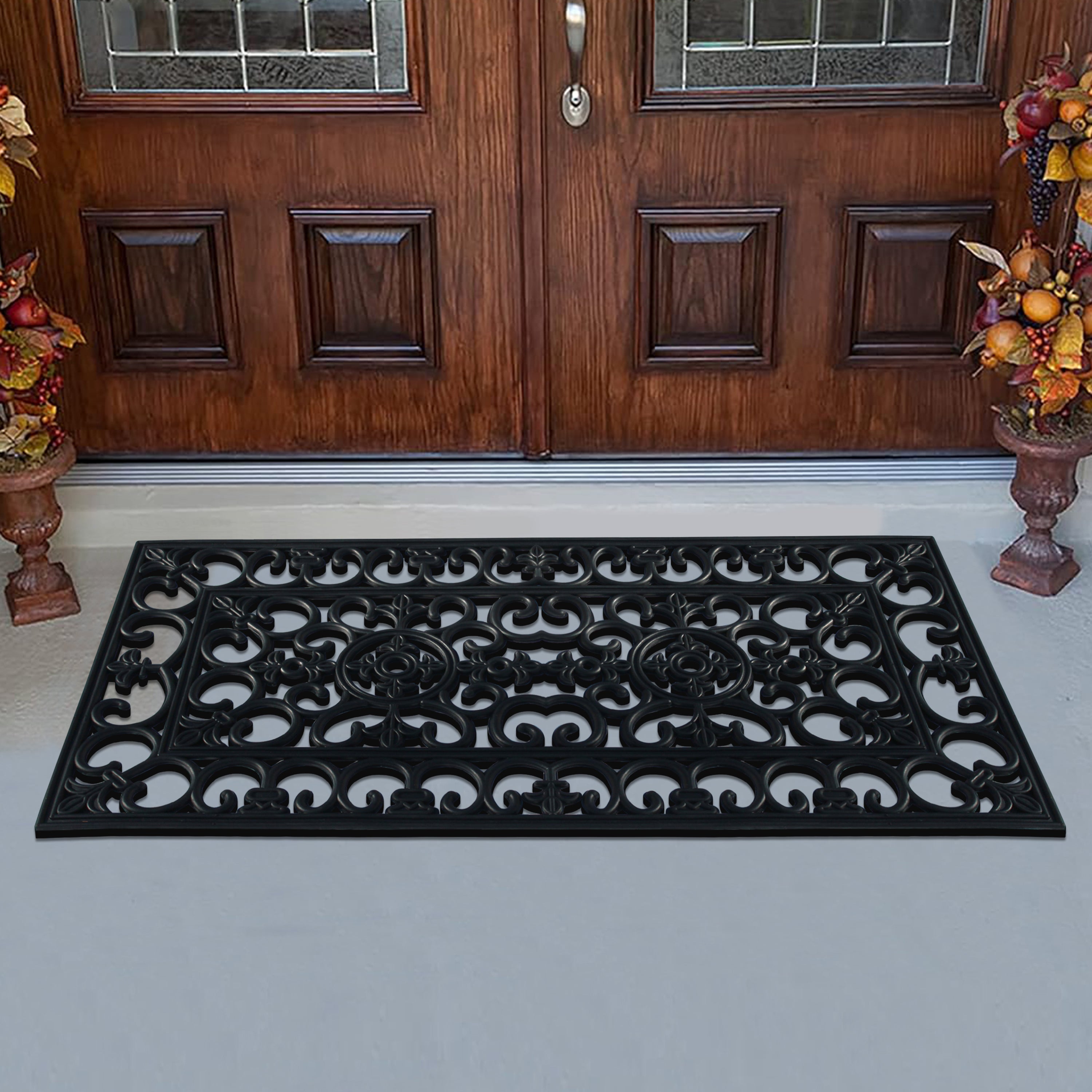 non slip rubber doormat for outdoor entryway