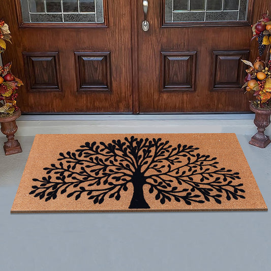 outdoor coir doormat with PVC backing for entryway