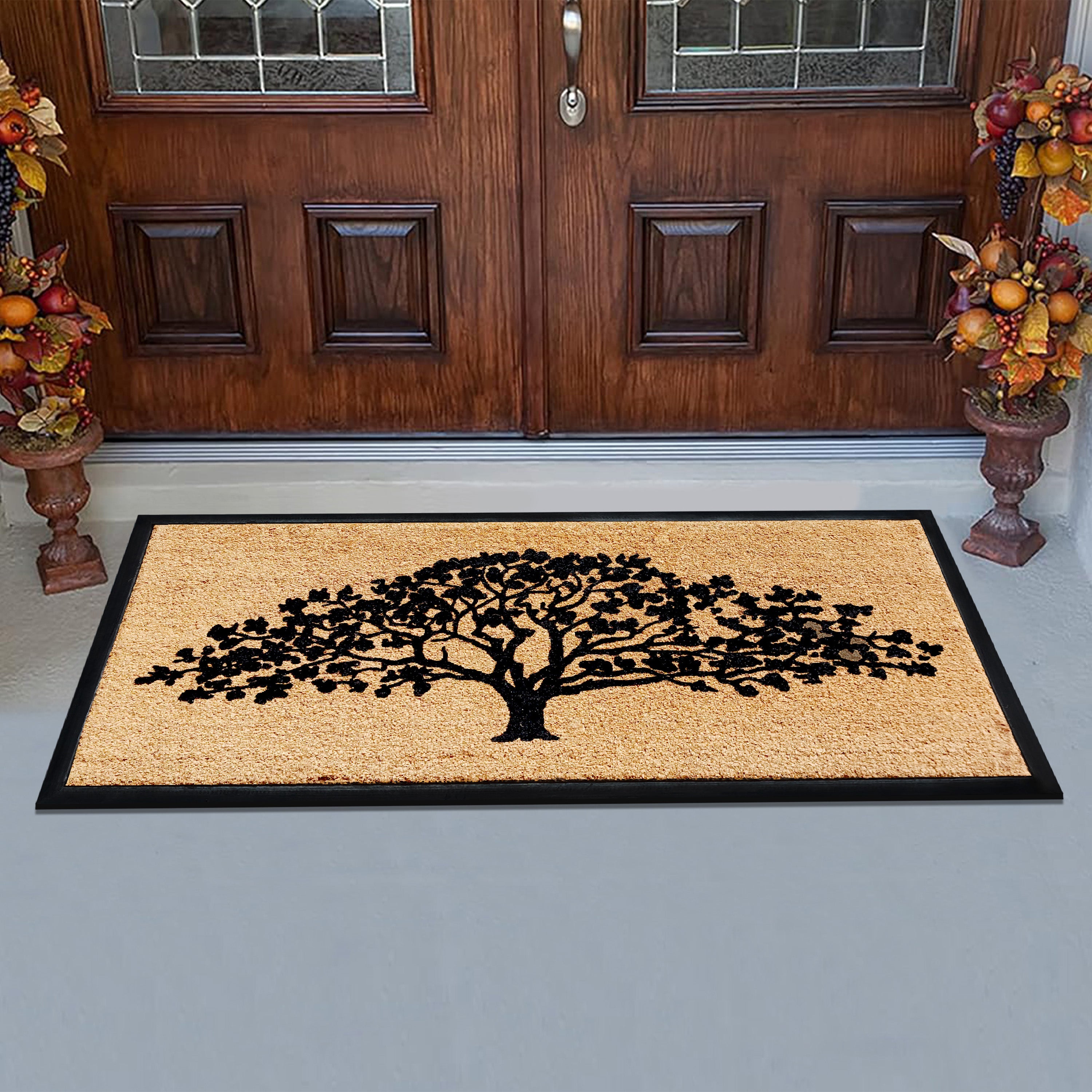 outdoor front door mat non slip rubber backing