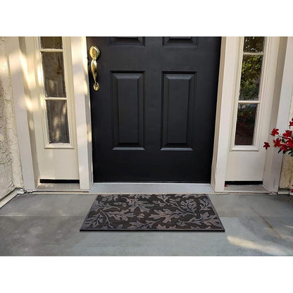 A1HC Flowing Leaves Copper Welcome Door Mat 18"x30", Outdoor Rubber Entrance Mat, Non-Slip Backing