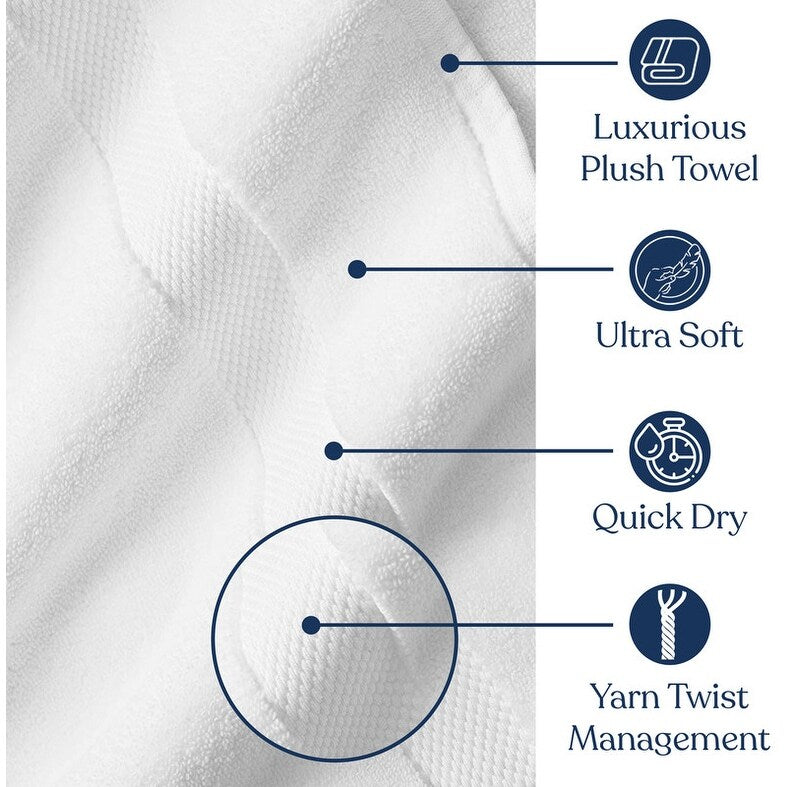 Delara Organic Cotton Luxuriously Plush Bath Sheet, GOTS & Oeko-TEX Certified, Soft, Quick Dry & Ultra-Absorbent 36"x70"
