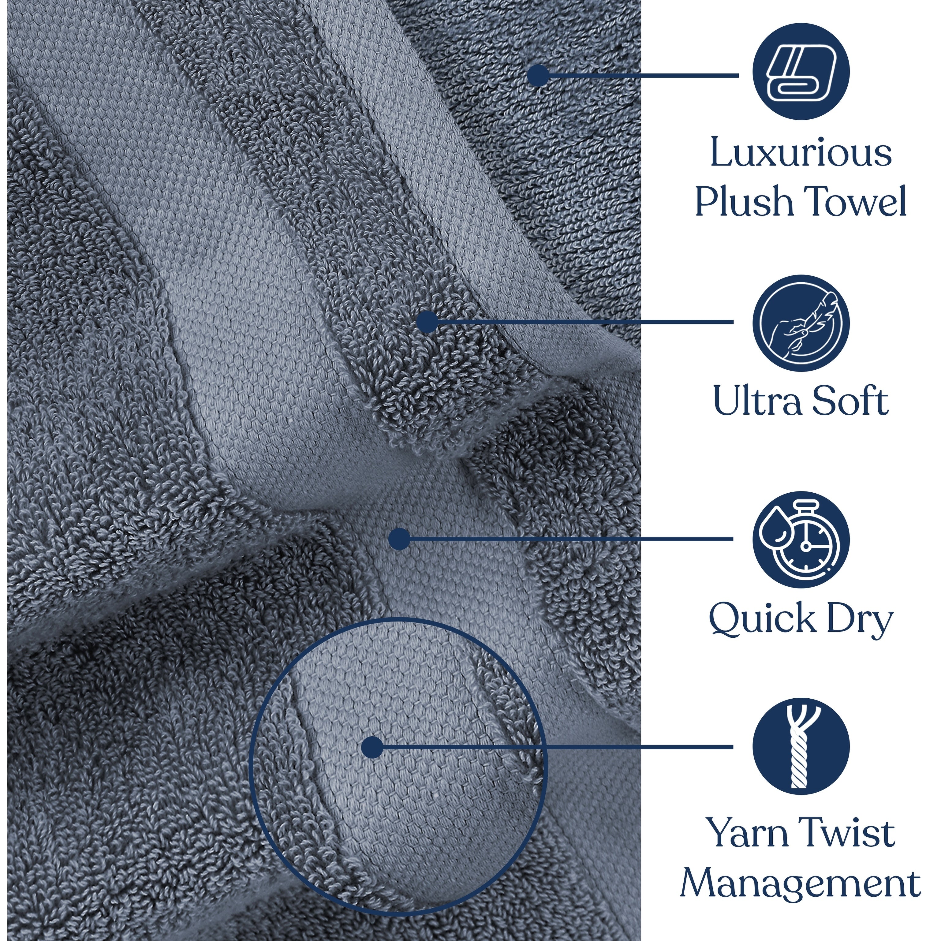 Delara Organic Cotton Luxuriously Plush Bath Sheet, GOTS & Oeko-TEX Certified, Soft, Quick Dry & Ultra-Absorbent 36"x70"