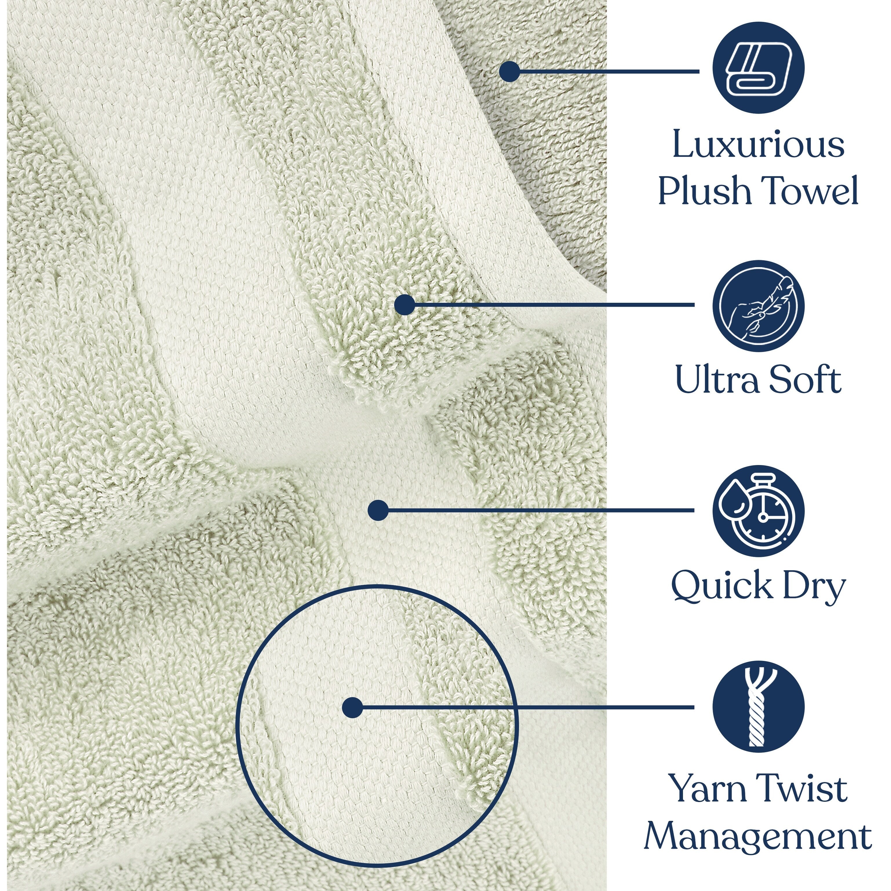 Delara Organic Cotton Luxuriously Plush Bath Sheet, GOTS & Oeko-TEX Certified, Soft, Quick Dry & Ultra-Absorbent 36"x70"