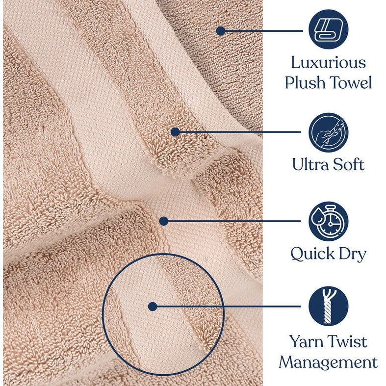 Delara Organic Cotton Luxuriously Plush Bath Sheet, GOTS & Oeko-TEX Certified, Soft, Quick Dry & Ultra-Absorbent 36"x70"