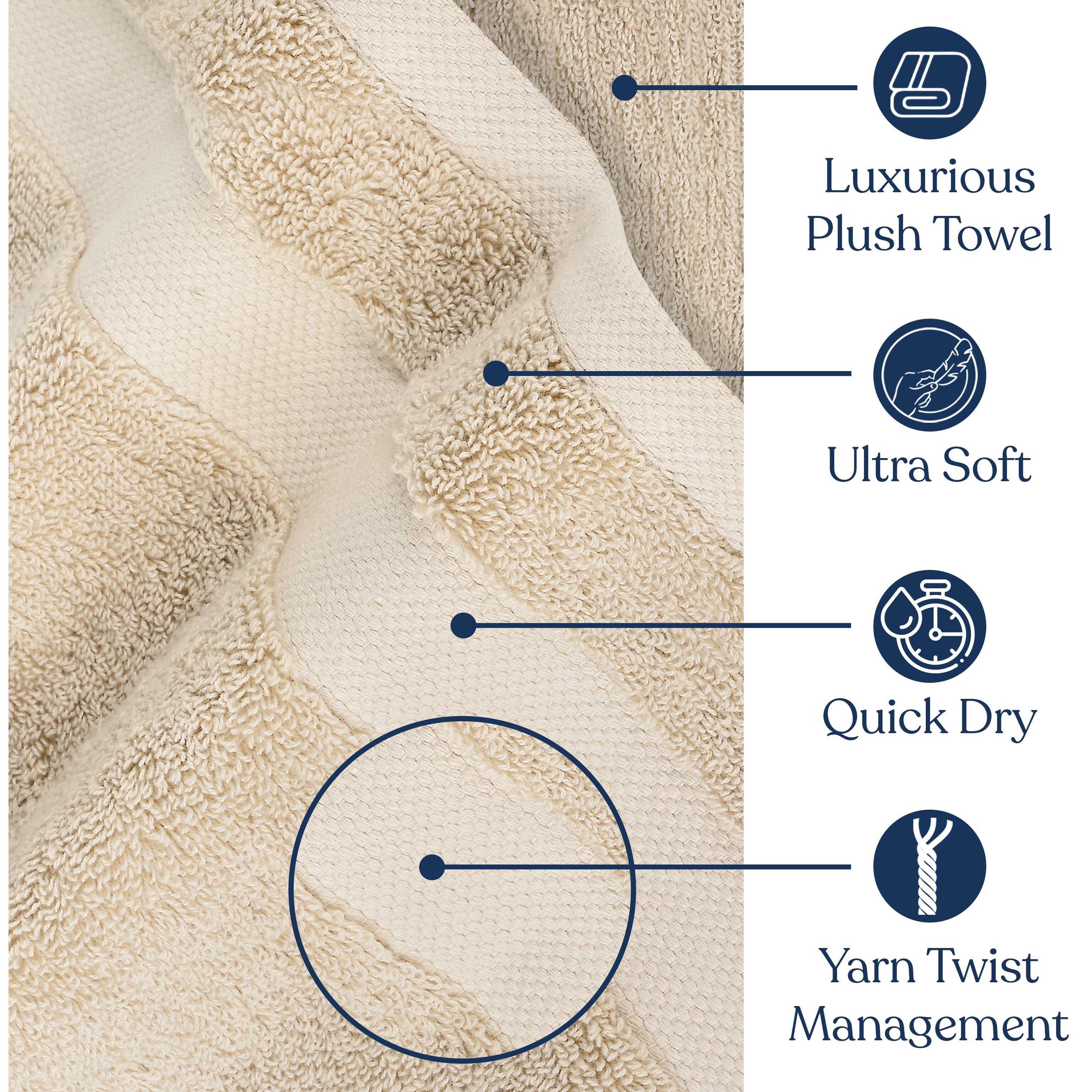 Delara Organic Cotton Luxuriously Plush Bath Sheet, GOTS & Oeko-TEX Certified, Soft, Quick Dry & Ultra-Absorbent 36"x70"