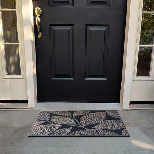 non slip outdoor rubber doormat textured surface
