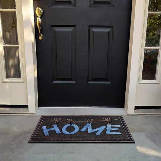 decorative rubber doormat for patio and porch entrance