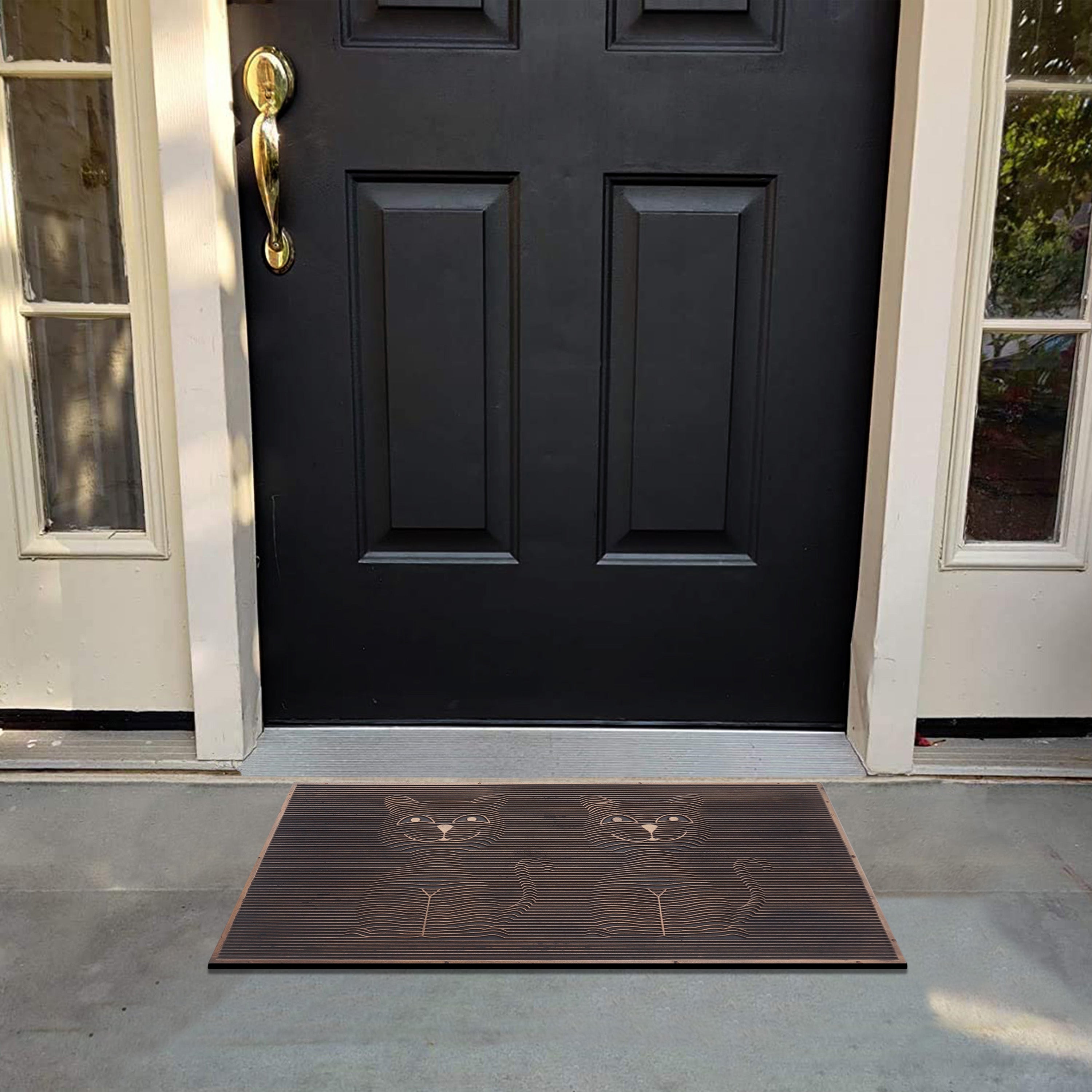 outdoor entryway rubber mat for pet lovers