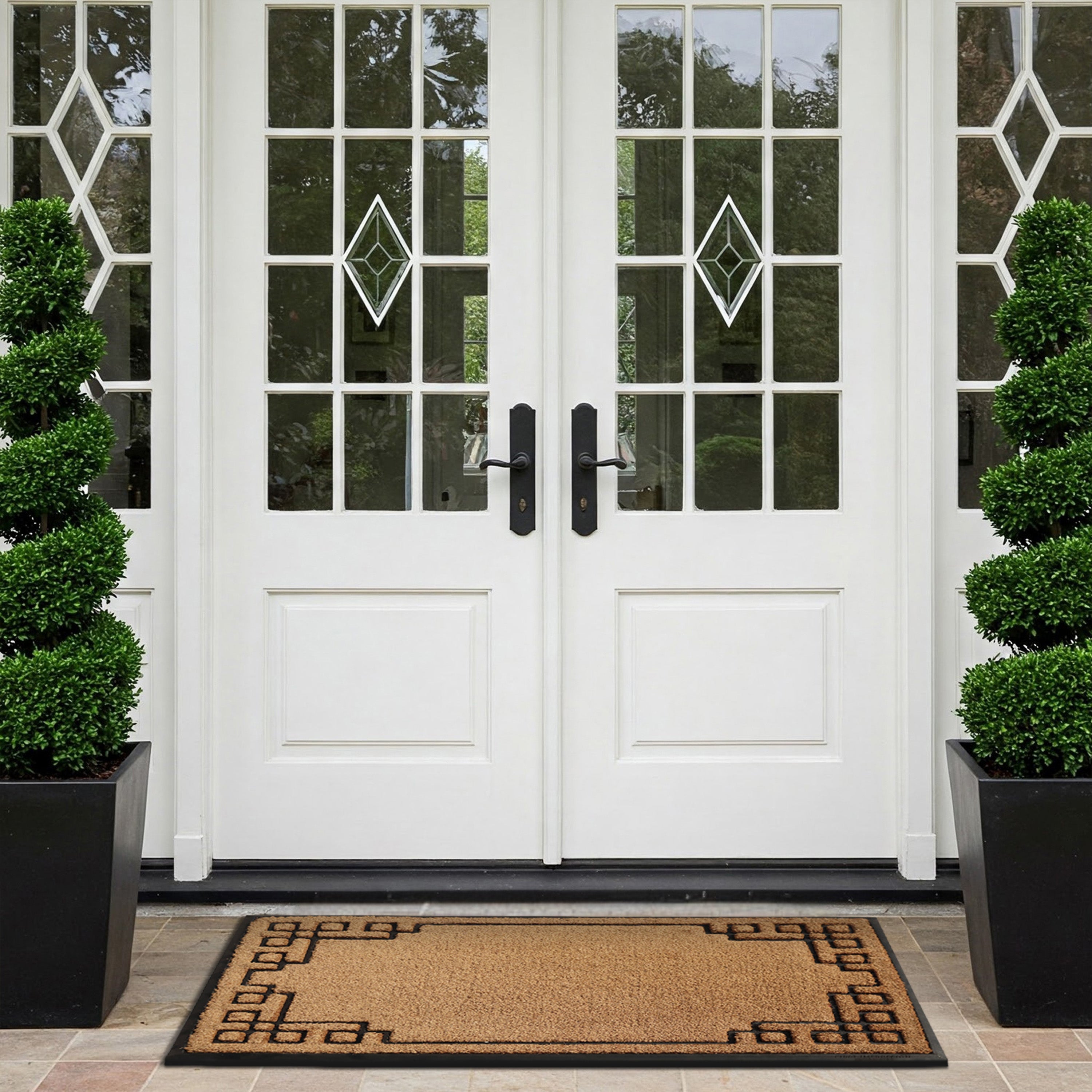 non slip coir door mat outdoor entrance