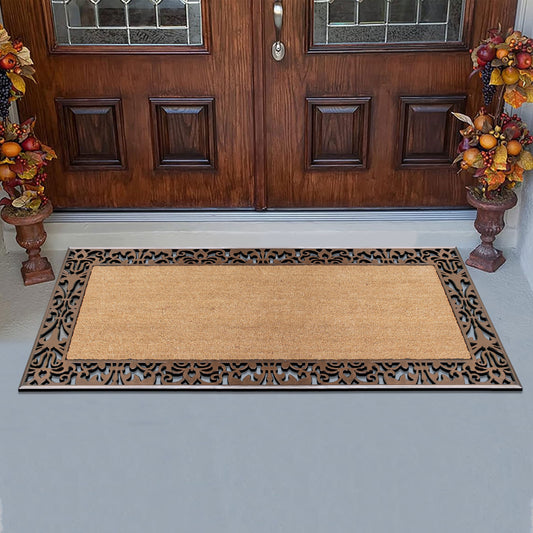 Durable coir entry mat for front door outdoor use