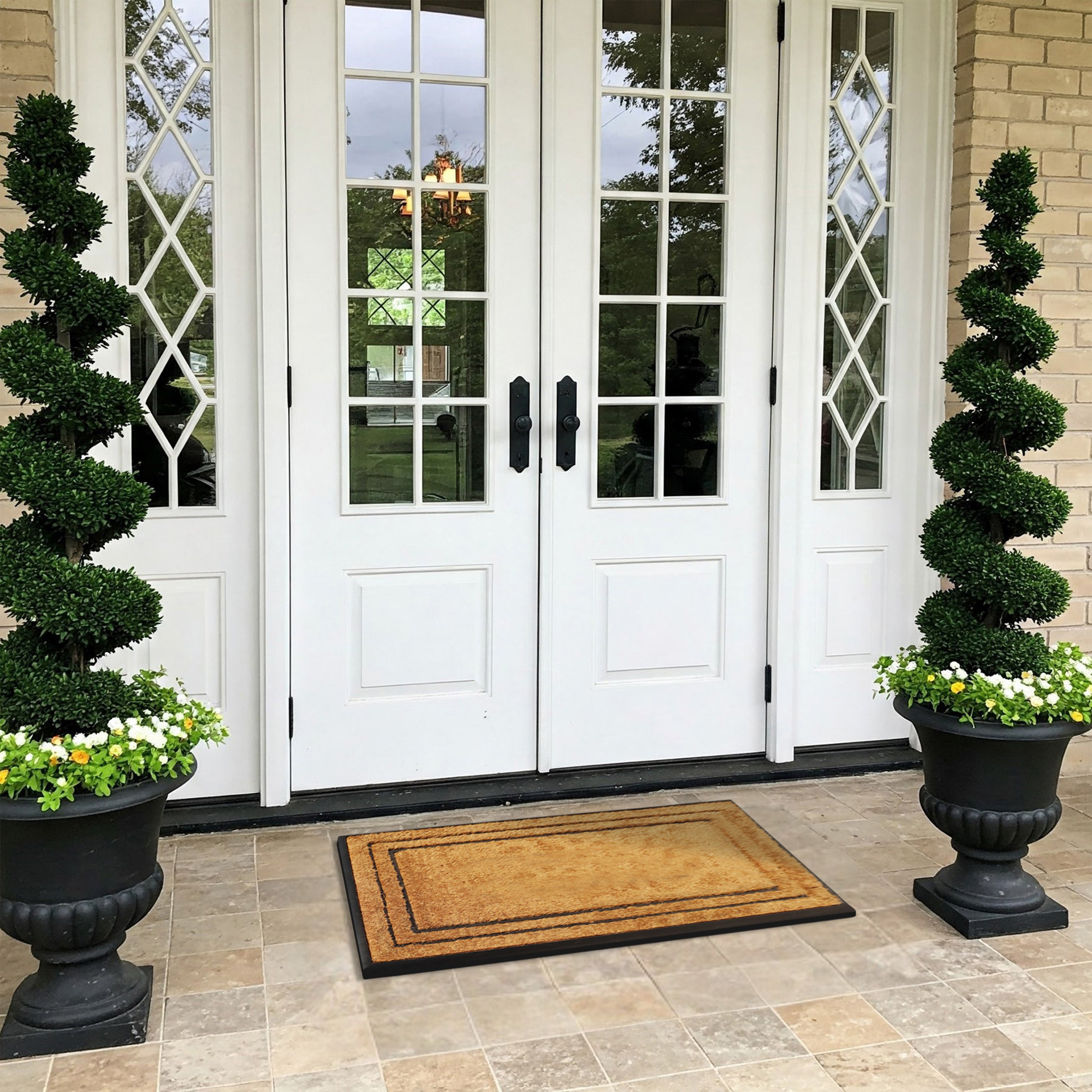 non slip coir door mat outdoor use