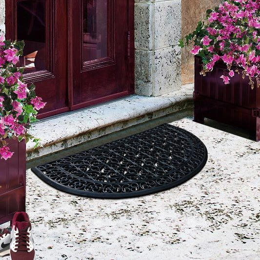 decorative outdoor rubber mat for front door entrance