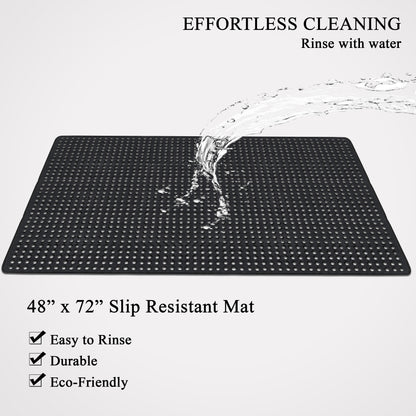 A1HC Checkered Holes Multi-Utility Heavy Duty Commercial Mat 48"X72" Large Scrapper Non-Slip Doormat