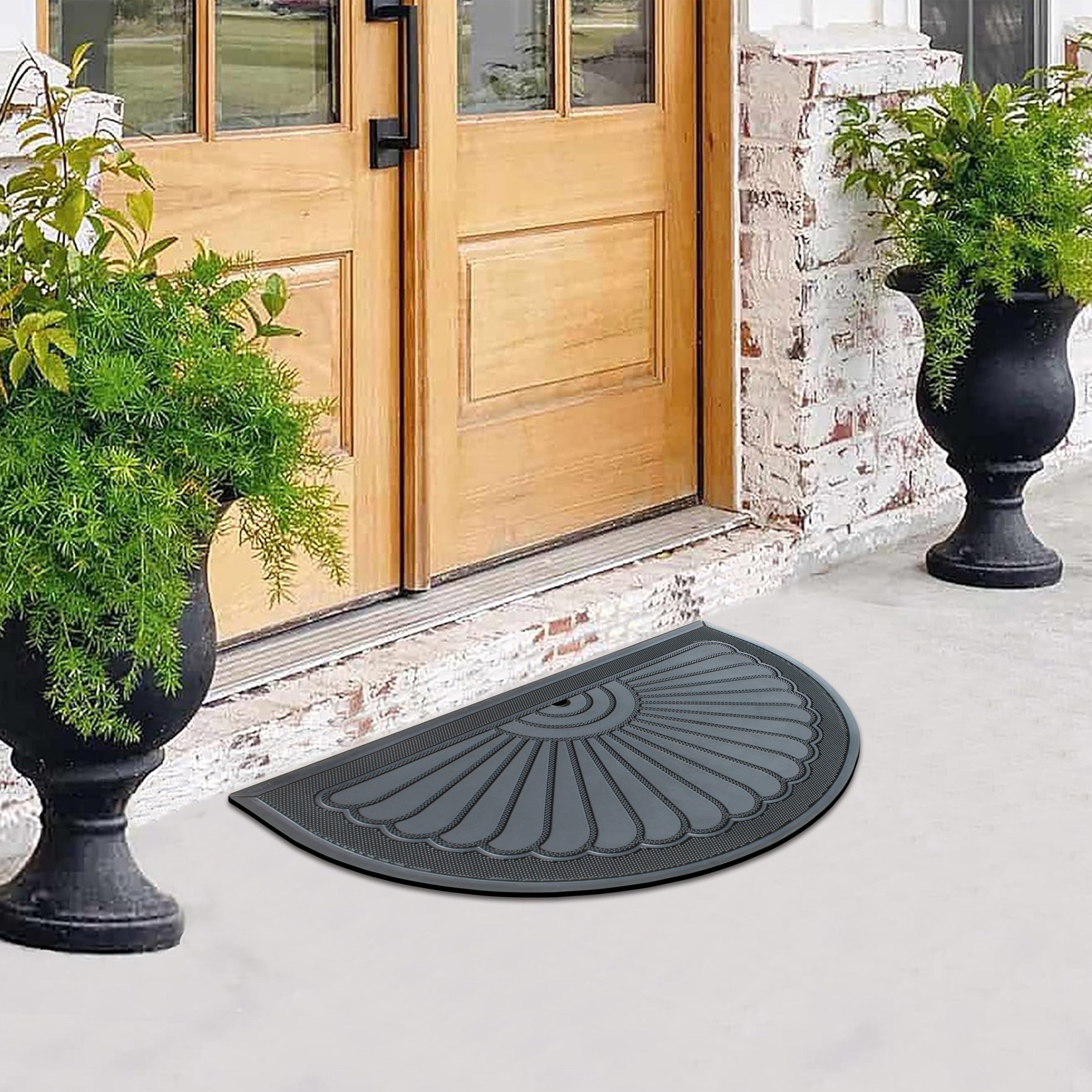 non slip half moon rubber doormat