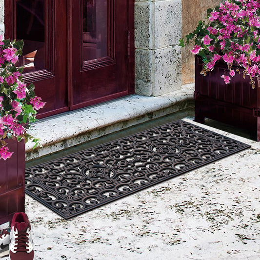 weather resistant rubber door mat outside entrance