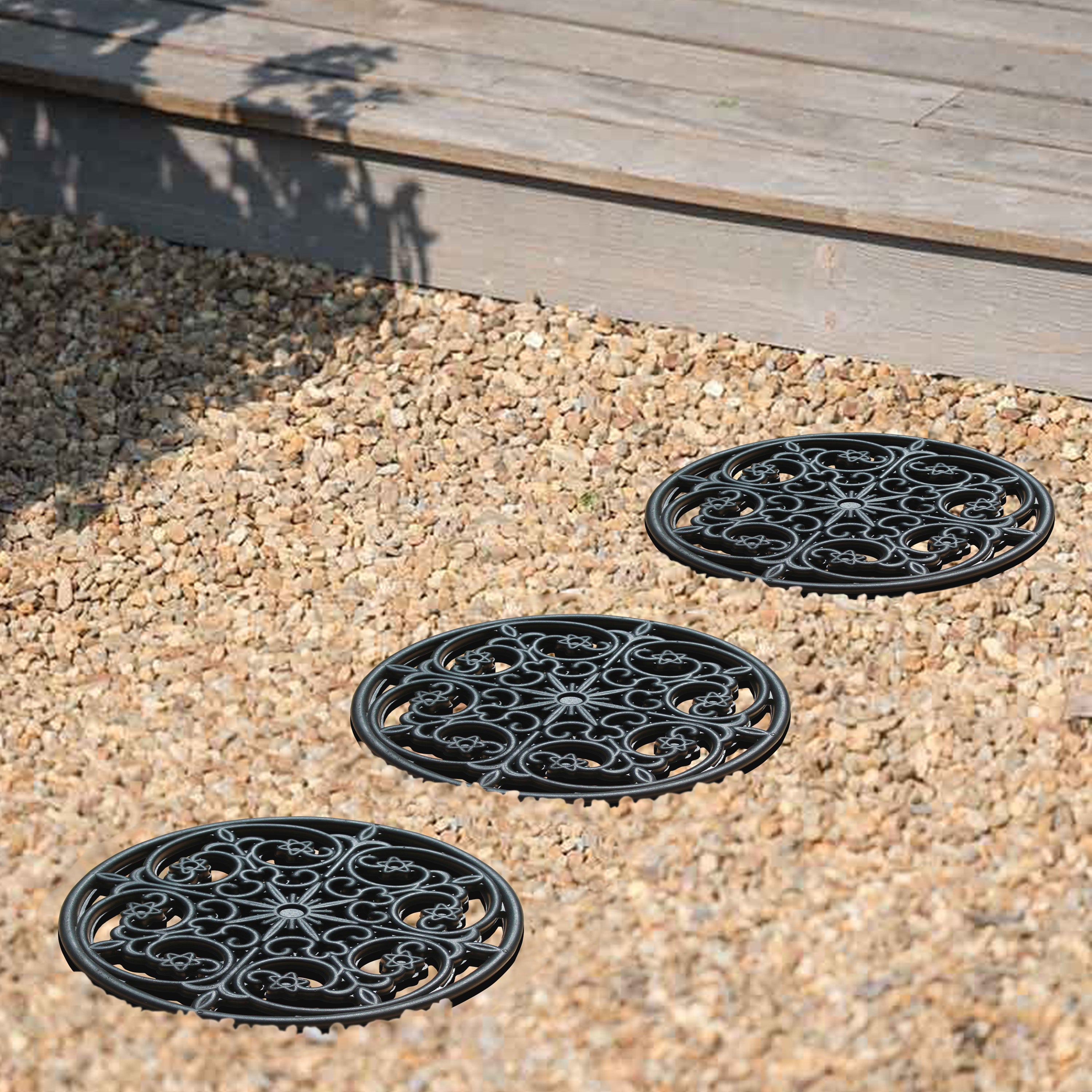 patio stepping stones rubber durable outdoor use