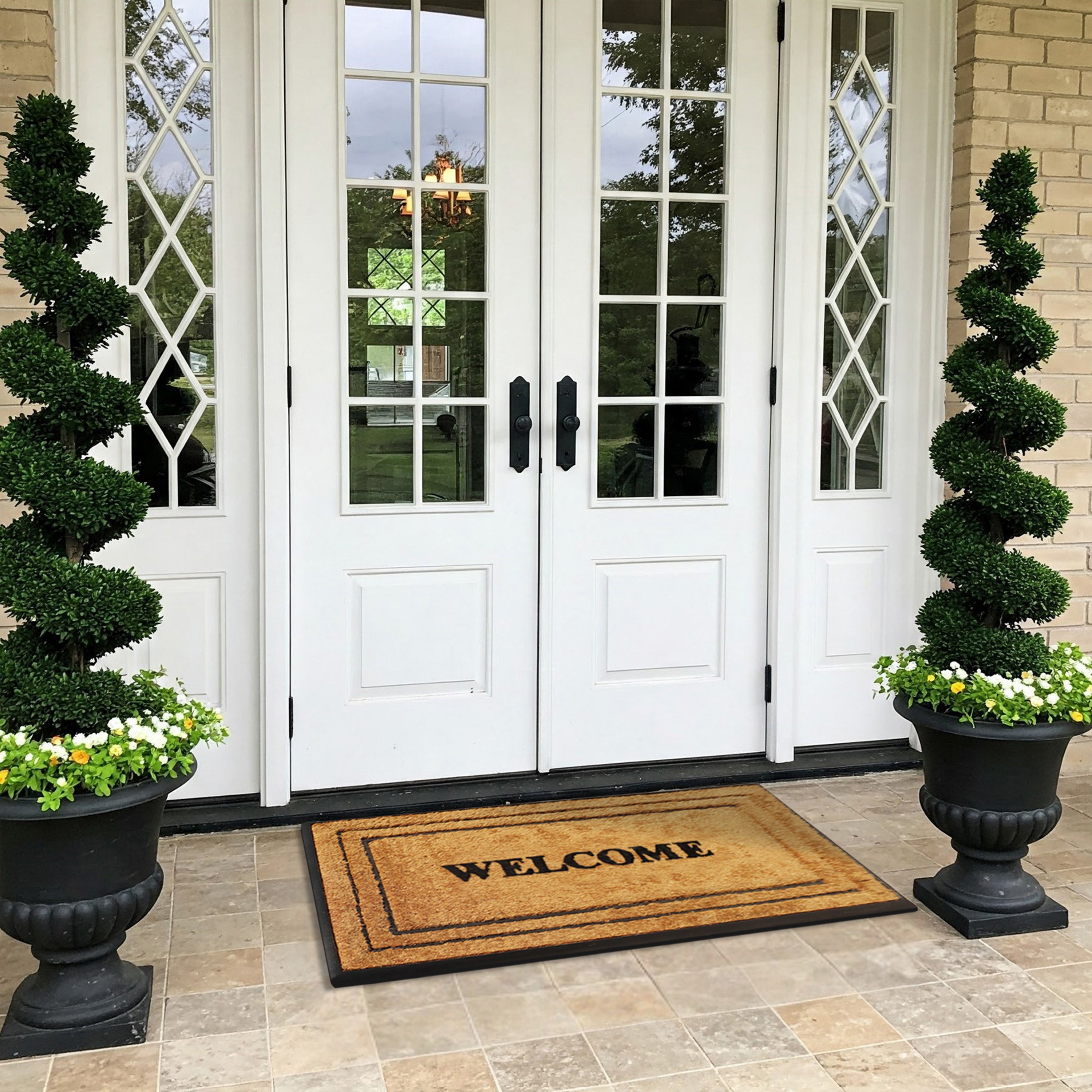 non slip coir door mat outdoor use