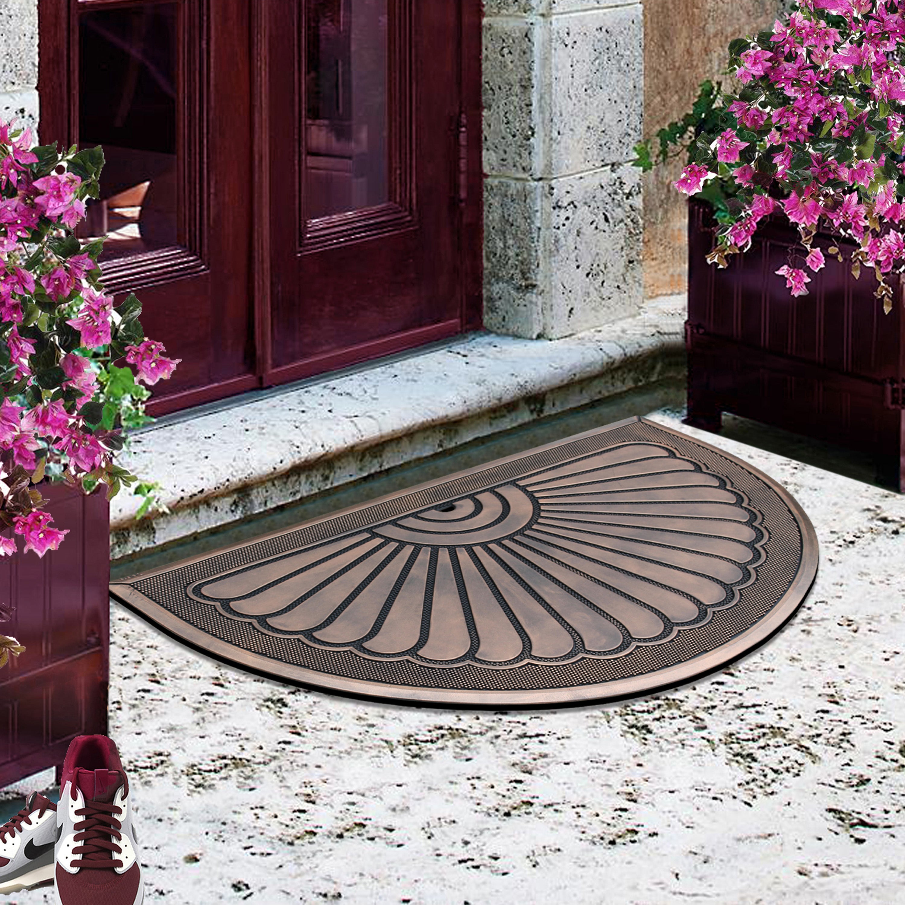 non slip half moon rubber doormat