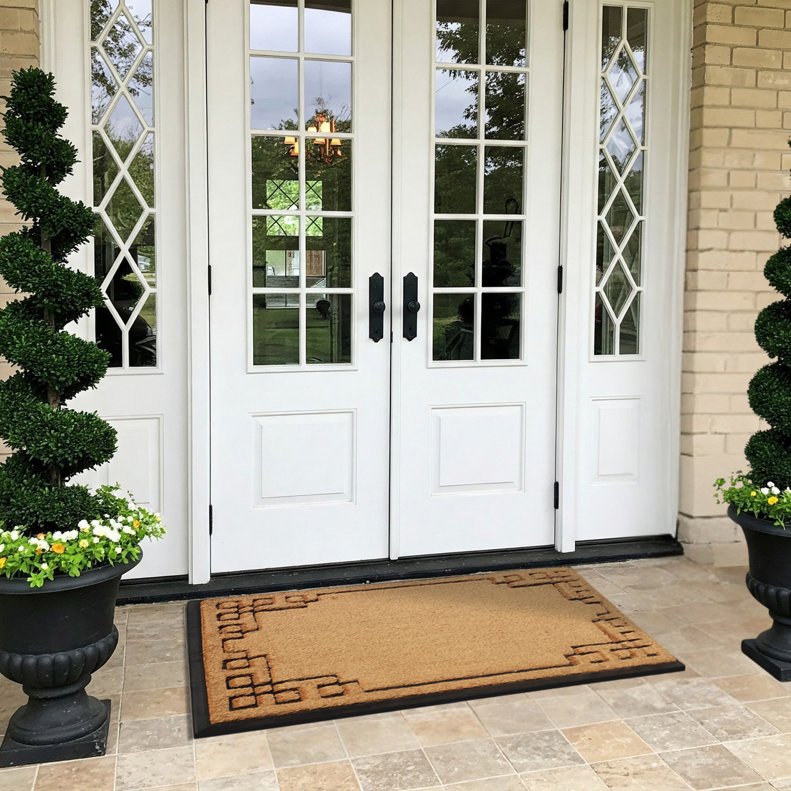 non slip coir door mat outdoor entrance