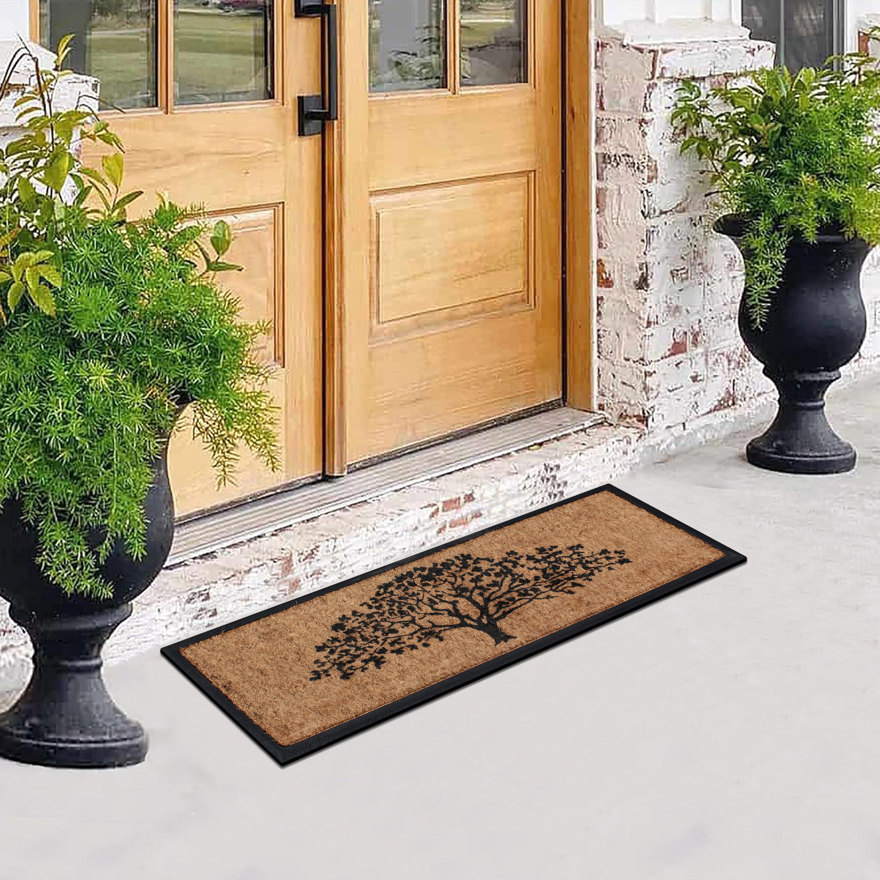 decorative tree entryway mat for patio and porch