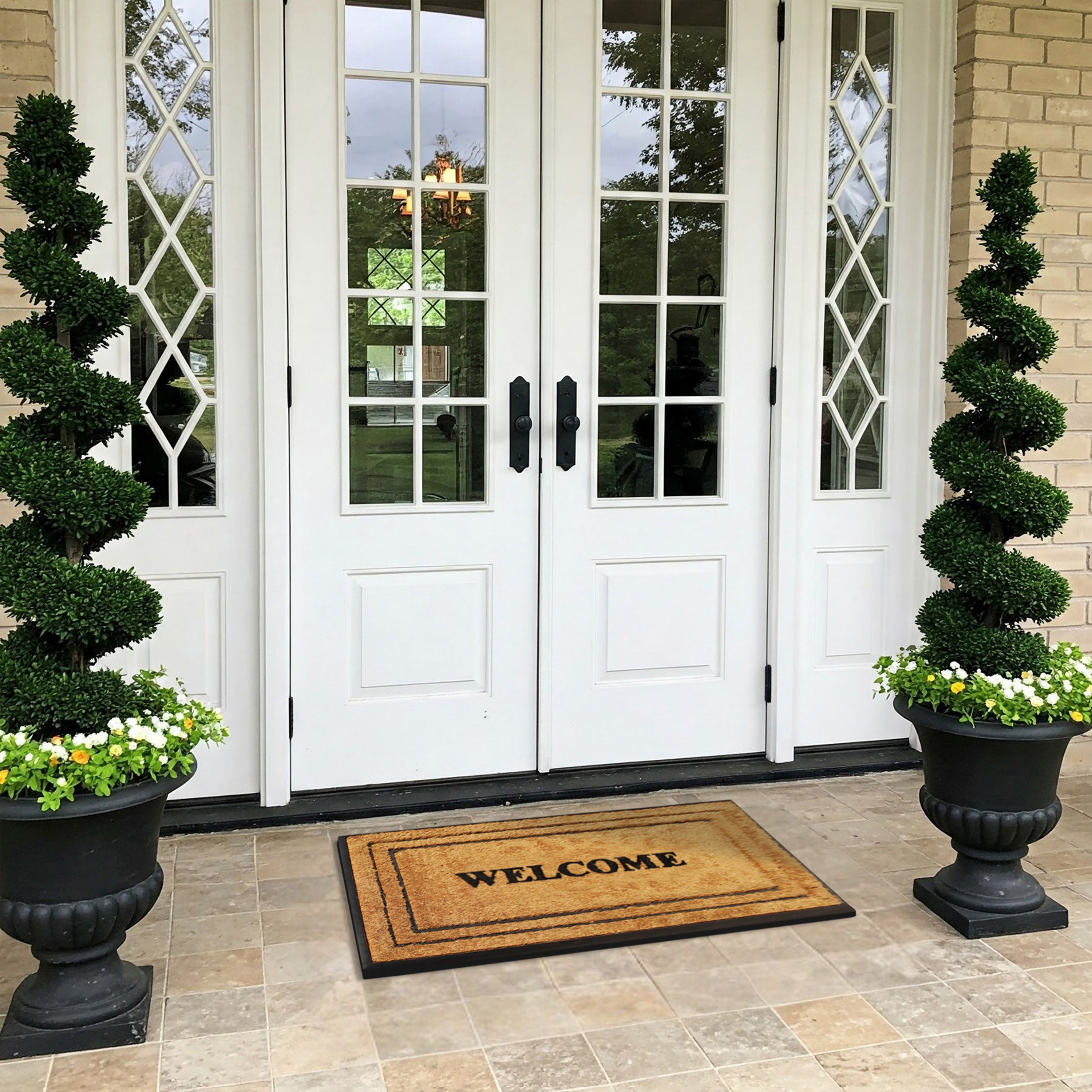 non slip coir door mat outdoor use