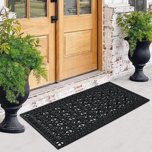 weather resistant rubber doormat for patio entrance