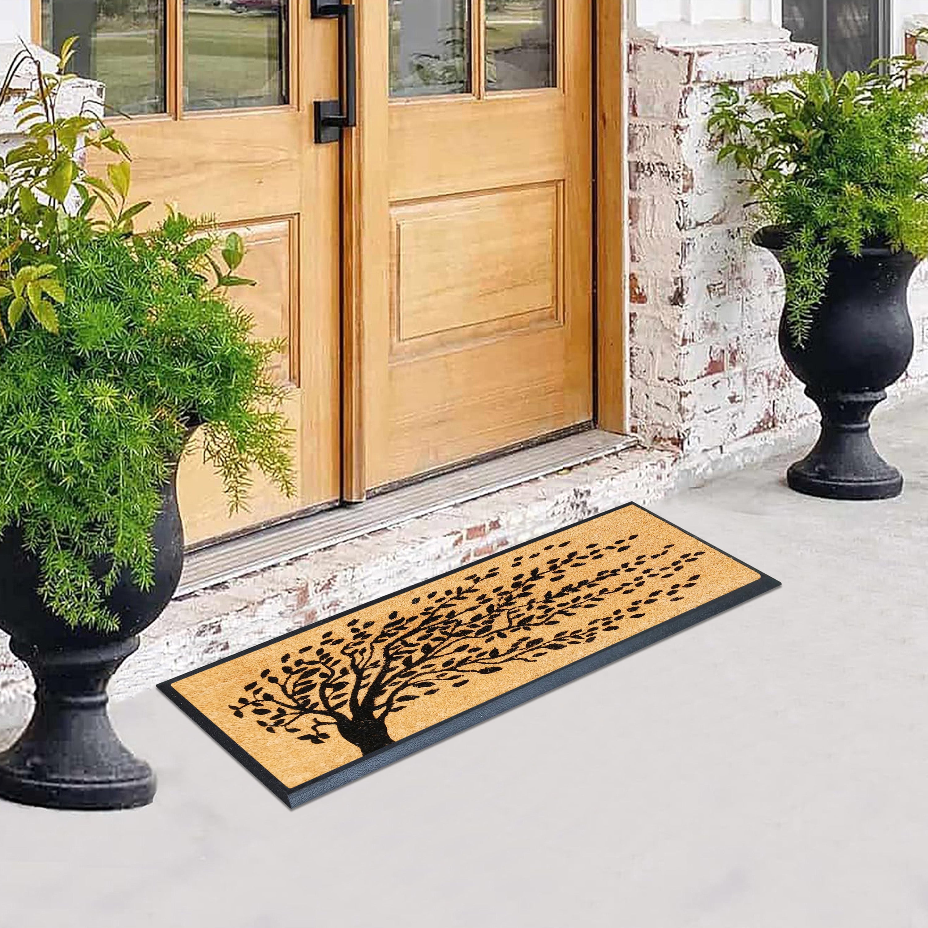 non slip rubber coir door mat outdoor use