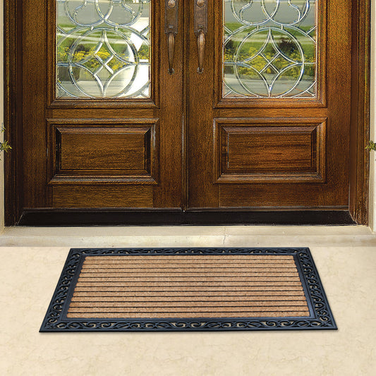 non slip rubber coir doormat for patio and porch