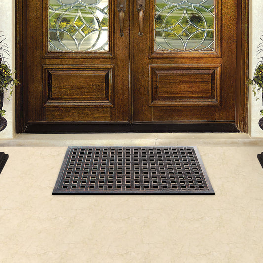 durable rubber mat for patio or outdoor entryway