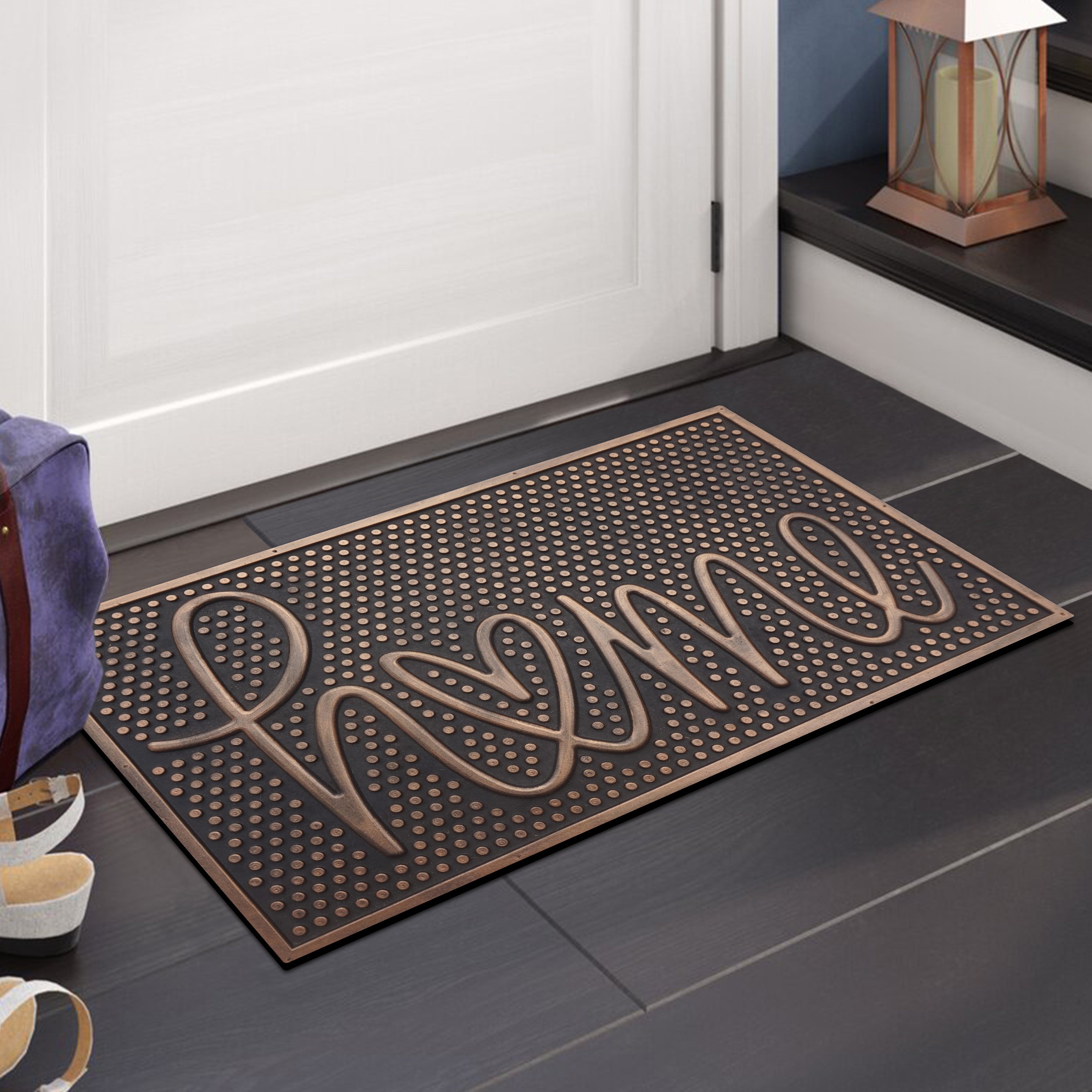 weather resistant outdoor rubber doormat