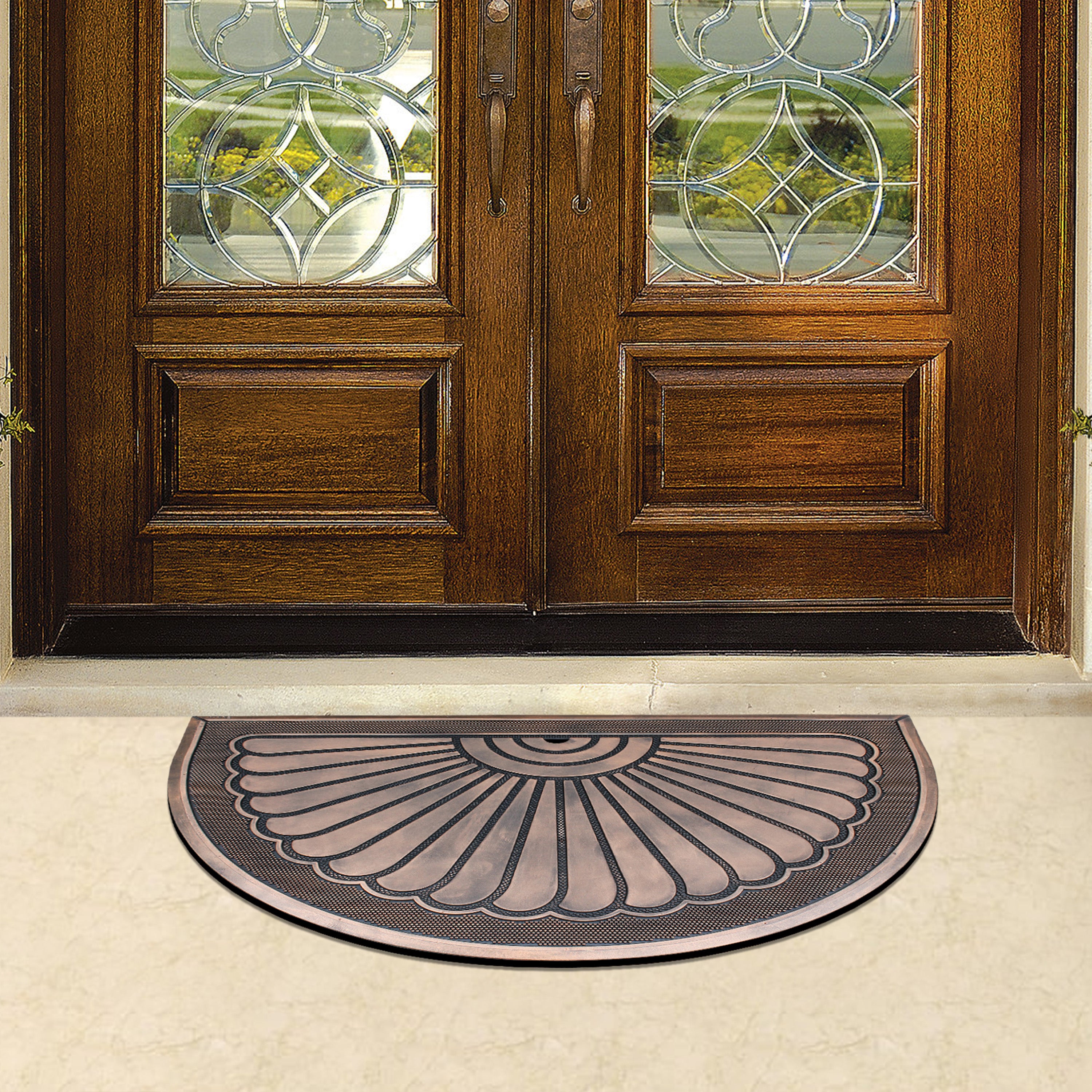 weather resistant rubber front door mat