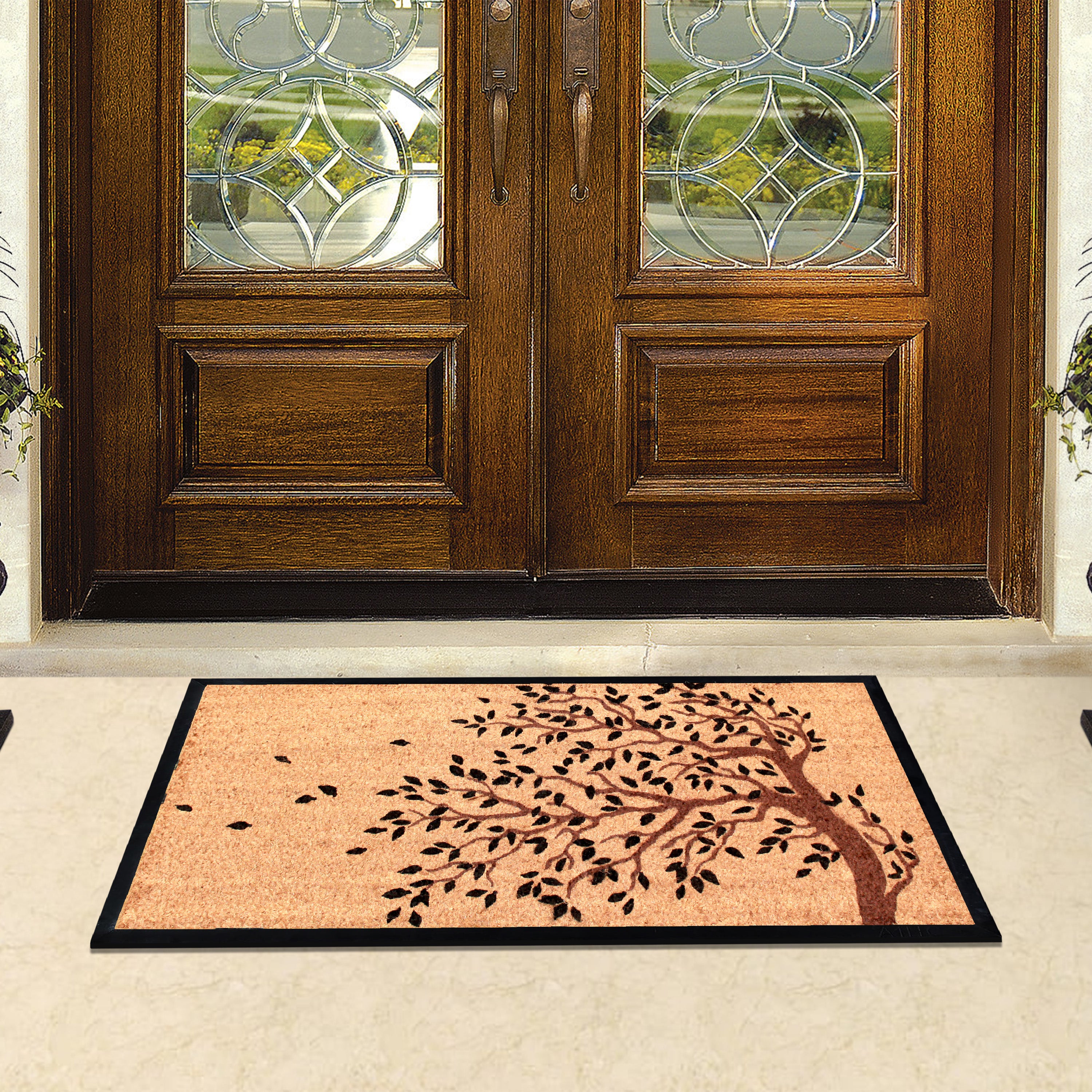 weather resistant coir doormat for patio