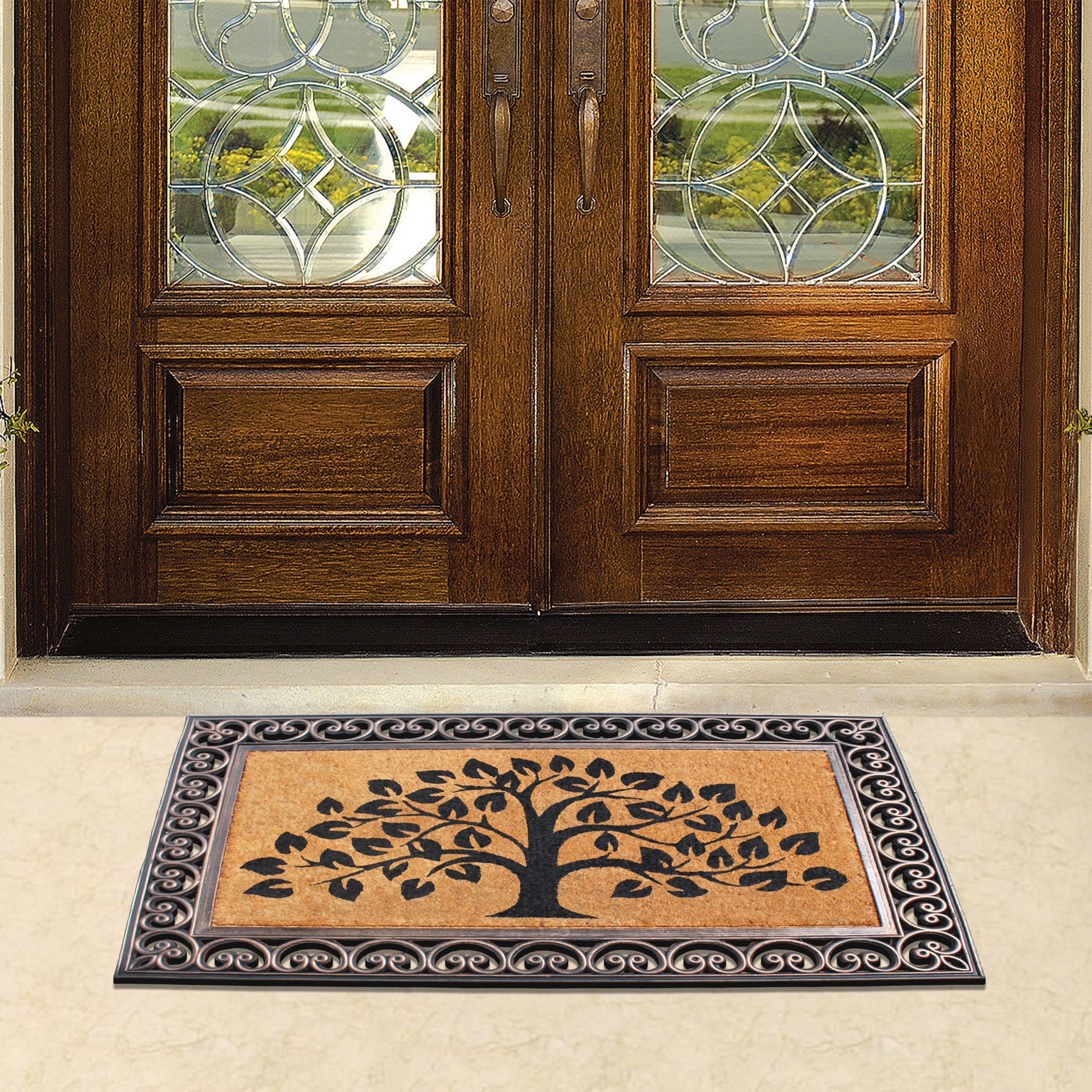 patio door mat coir and rubber outdoor use