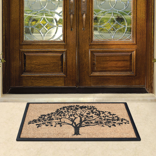 patio coir doormat tree design entryway