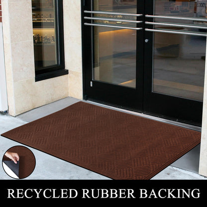 A1HC Durable Multi Purpose Polypropylene Rubber Door Mat, 36"X60" Indoor Outdoor All Weather Doormat