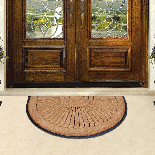 patio door mat coir curved shape outdoor