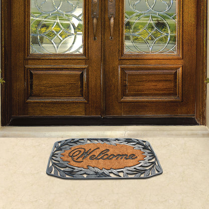 non slip rubber backed coir entry mat for outdoor doors