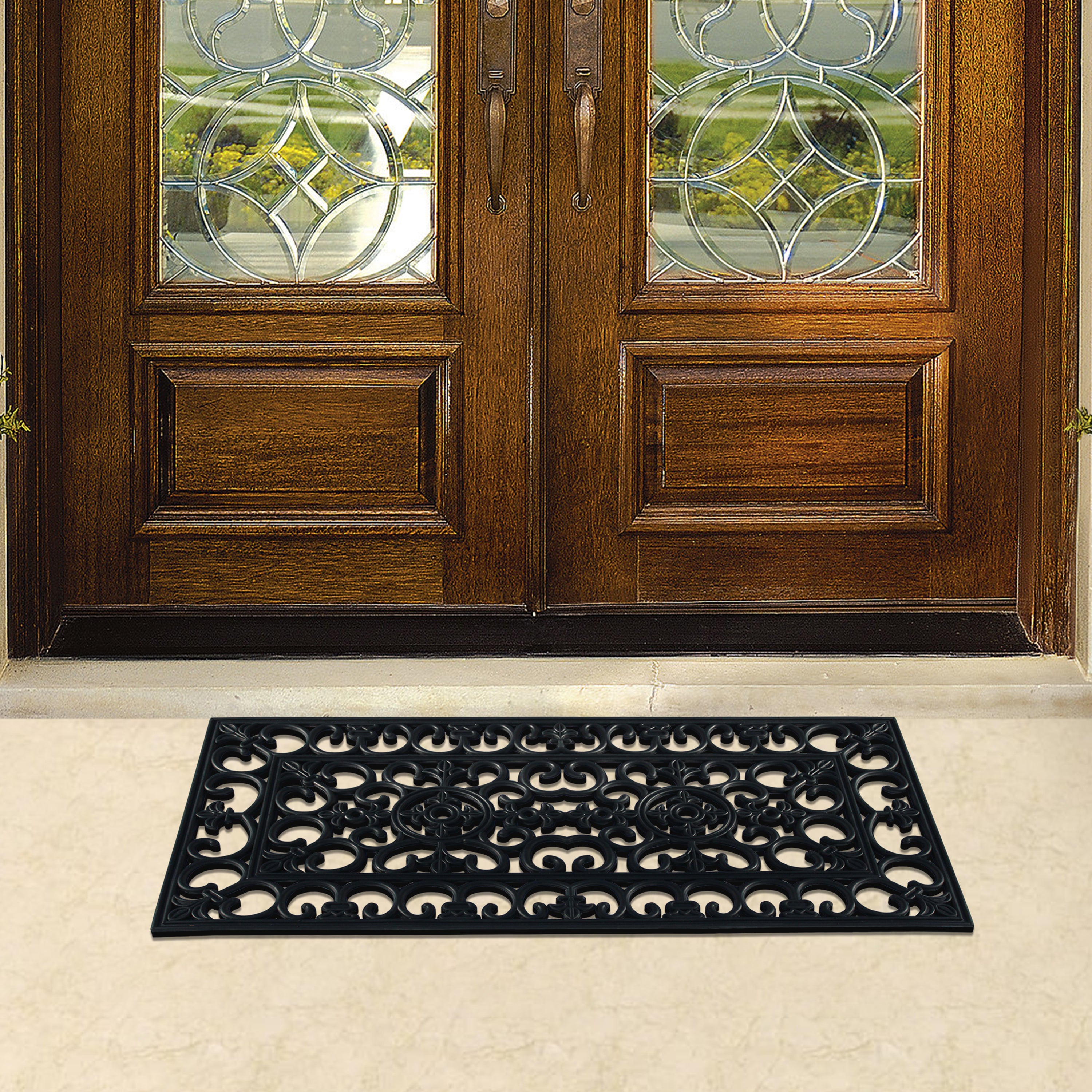 weather resistant rubber entryway mat