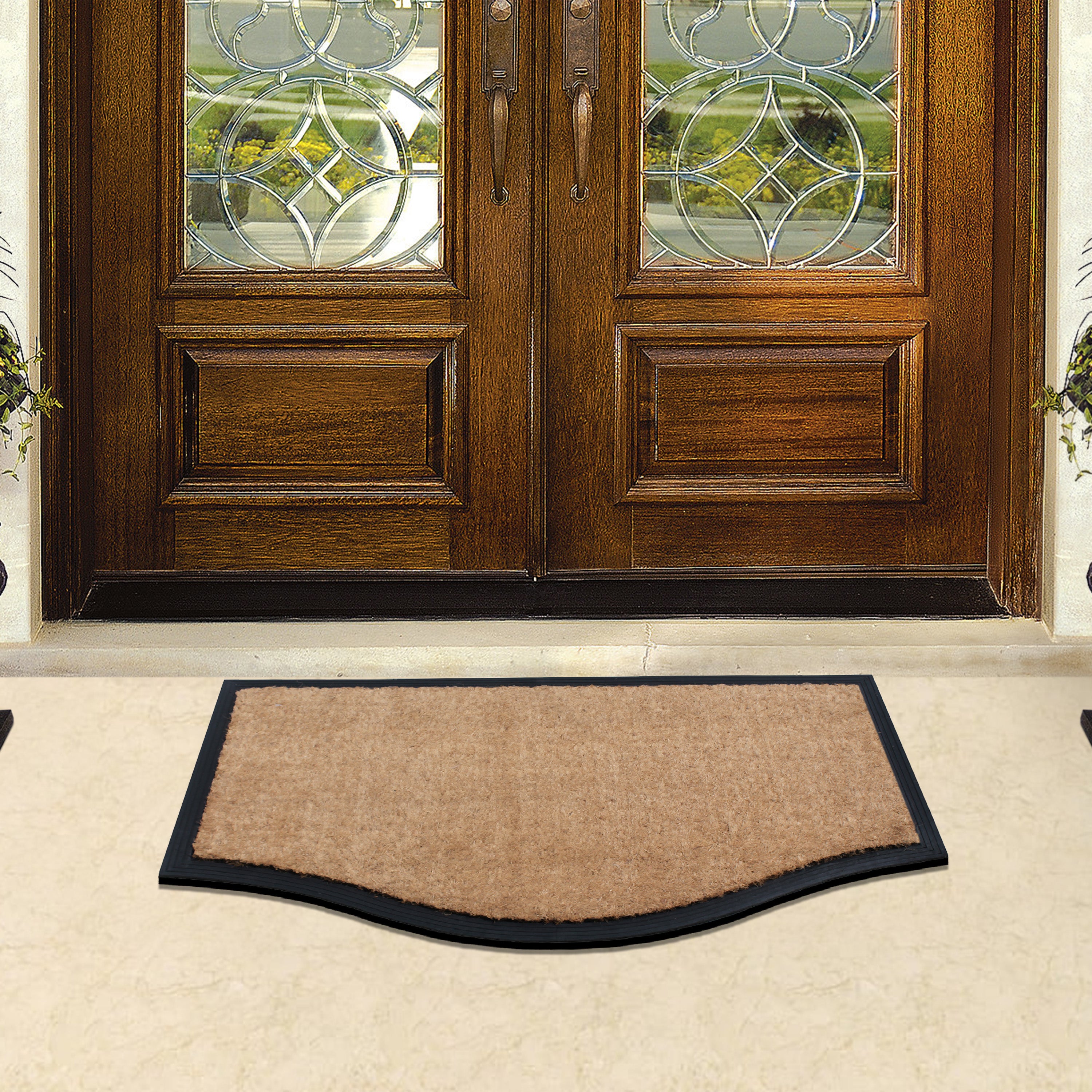 weather resistant half round doormat