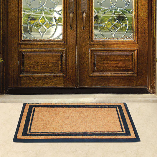 durable outdoor entry mat dirt trapping coir fibers
